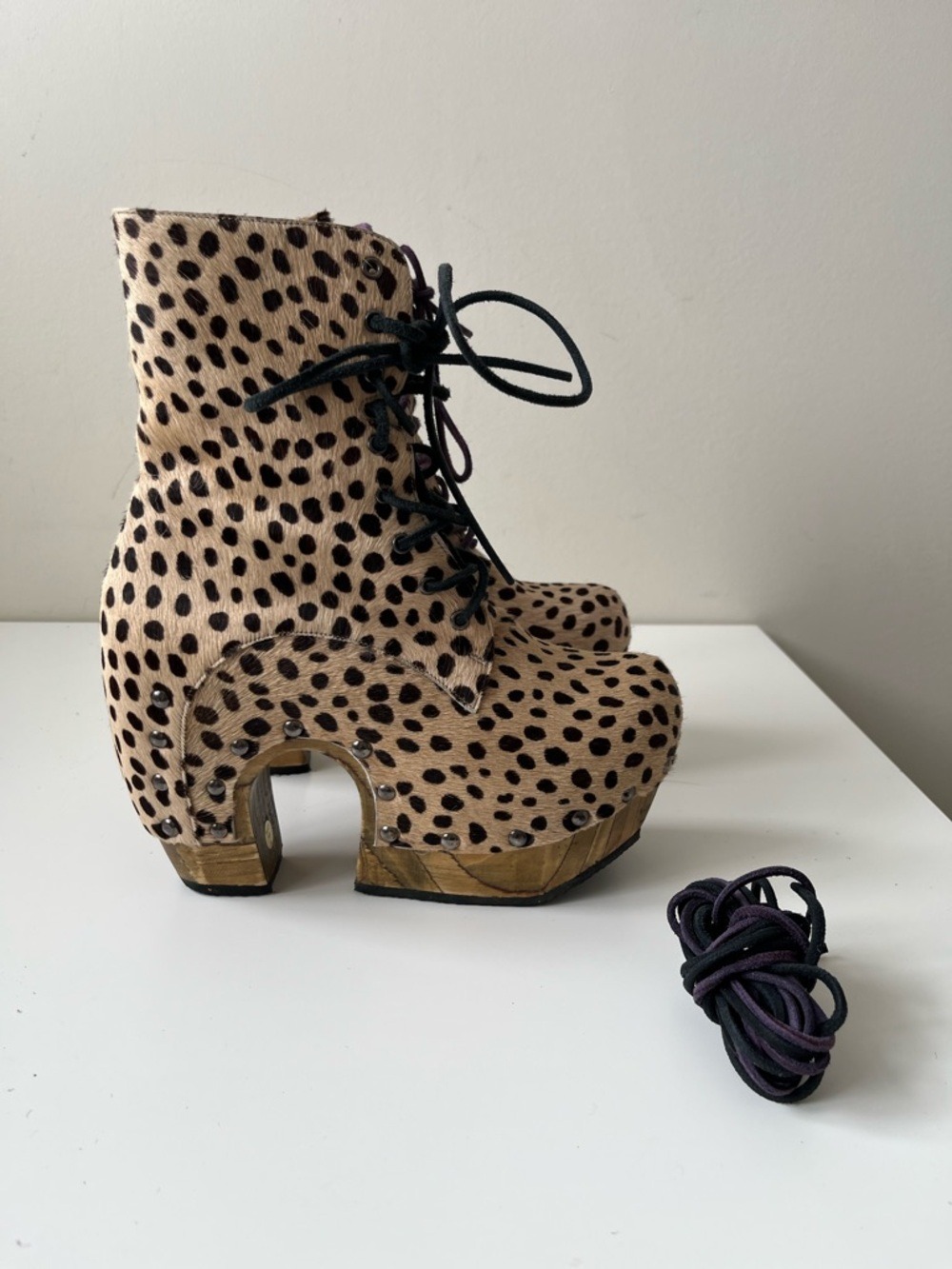 Rare 🔥 John Fluevog Cheetah ARC RAINBOW BOOT Size 7 - Picture 5 of 13